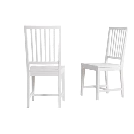 Alaterre Furniture Vienna Wood Dining Chairs, White Set of 2, PR ANVI02WDC